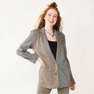 Mixed Plaid Blazer | SO | New with Tags